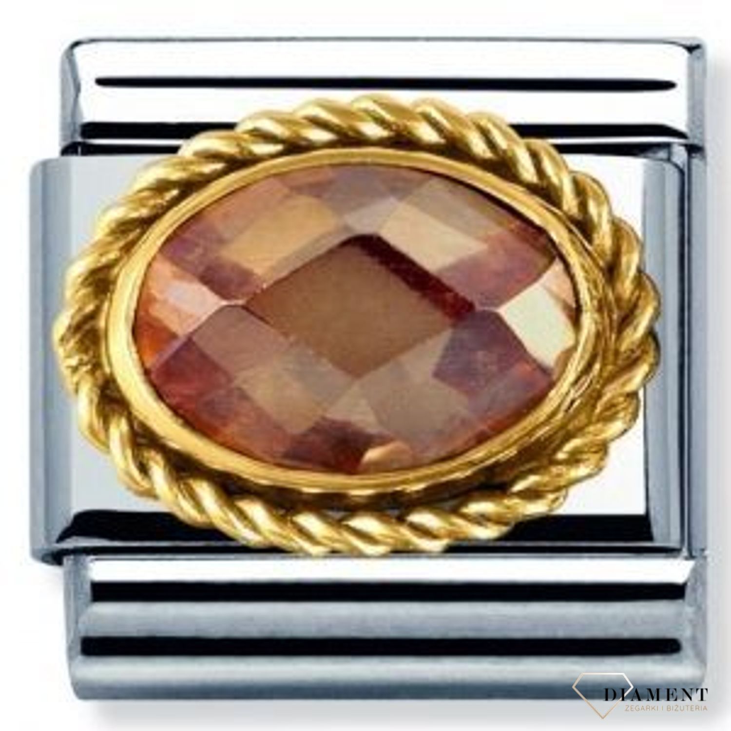 Nomination - Link 18K zawieszka złoto 'Szampańska cyrkonia' 030602 024 biżuteria nomination nomination zawieszki nomination baza.jpg